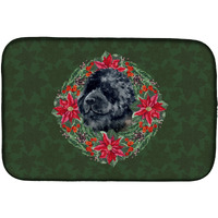 "Caroline's Treasures Newfoundland Poinsetta Dish Drying Mat, 14 x 21, Christmas Wreath"