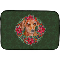 "Caroline's Treasures CK1573DDM Dish Drying Mat, 14"" x 21"", Christmas Wreath"