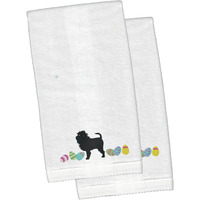 "Caroline's Treasures Affenpinscher Easter Emboidered Hand Towels, 26hx16w, Multicolor"