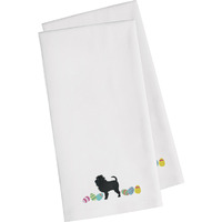 Caroline's Treasures CK1591WHTWE Affenpinscher Easter White Embroidered Kitchen Towel Set of 2