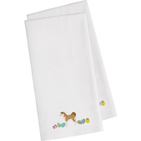 Caroline's Treasures CK1595WHTWE Akita Easter White Embroidered Kitchen Towel Set of 2