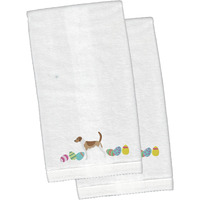 "Caroline's Treasures American Foxhound Easter Emboidered Hand Towels, 26hx16w, Multicolor"