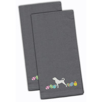 Caroline's Treasures CK1599GYTWE Anatolian Shepherd Easter Gray Embroidered Kitchen Towel Set of 2