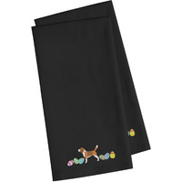 Caroline's Treasures CK1604BKTWE Beagle Easter Black Embroidered Kitchen Towel Set of 2