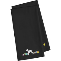 Caroline's Treasures CK1606BKTWE Bedlington Terrier Easter Black Embroidered Kitchen Towel Set of 2
