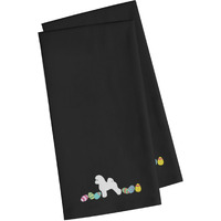 Caroline's Treasures CK1609BKTWE Bichon Frise Easter Black Embroidered Kitchen Towel Set of 2