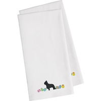 Caroline's Treasures CK1616WHTWE Briard Easter White Embroidered Kitchen Towel Set of 2