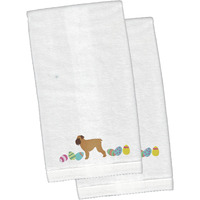 "Caroline's Treasures Brussels Griffon Easter Emboidered Hand Towels, 26hx16w, Multicolor"