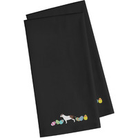 Caroline's Treasures CK1618BKTWE Bull Terrier Easter Black Embroidered Kitchen Towel Set of 2