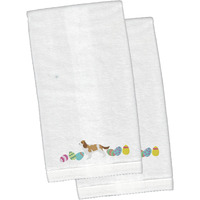 "Caroline's Treasures Cavalier Spaniel Easter Emboidered Hand Towels, 26hx16w, Multicolor"