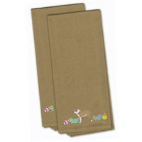 Caroline's Treasures CK1623TNTWE Central Asian Shepherd Easter Tan Embroidered Kitchen Towel Set of 2