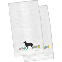 "Caroline's Treasures Croatian Sheepdog Easter Emboidered Hand Towels, 26hx16w, Multicolor"