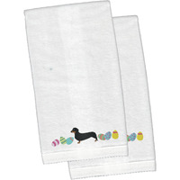 "Caroline's Treasures Dachshund Easter Emboidered Hand Towels, 26hx16w, Multicolor"