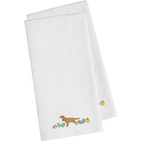 Caroline's Treasures CK1637WHTWE English Cocker Spaniel Easter White Embroidered Kitchen Towel Set of 2