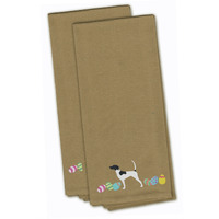 Caroline's Treasures CK1639TNTWE English Pointer Easter Tan Embroidered Kitchen Towel Set of 2