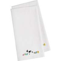 Caroline's Treasures CK1642WHTWE French Bulldog Easter White Embroidered Kitchen Towel Set of 2