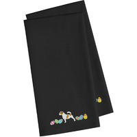Caroline's Treasures CK1657BKTWE Jack Russell Terrier Easter Black Embroidered Kitchen Towel Set of 2