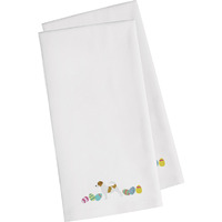 Caroline's Treasures CK1657WHTWE Jack Russell Terrier Easter White Embroidered Kitchen Towel Set of 2
