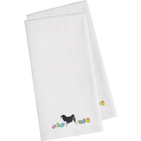 Caroline's Treasures CK1662WHTWE Lowchen Easter White Embroidered Kitchen Towel Set of 2