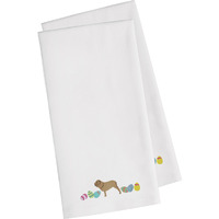 Caroline's Treasures CK1664WHTWE Neopolitan Mastiff Easter White Embroidered Kitchen Towel Set of 2