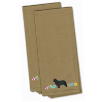 Caroline's Treasures CK1665TNTWE Newfoundland Easter Tan Embroidered Kitchen Towel Set of 2