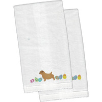 "Caroline's Treasures Norfolk Terrier Easter Emboidered Hand Towels, 26hx16w, Multicolor"