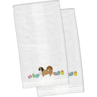 "Caroline's Treasures Pekingese Easter Emboidered Hand Towels, 26hx16w, Multicolor"