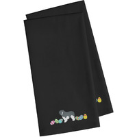 Caroline's Treasures CK1669BKTWE Polish Lowland Sheepdog Easter Black Embroidered Kitchen Towel Set of 2