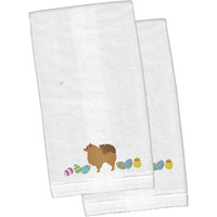 "Caroline's Treasures Pomeranian Easter Emboidered Hand Towels, 26hx16w, Multicolor"