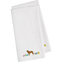 Caroline's Treasures CK1674WHTWE Estrela Mountain Dog Easter White Embroidered Kitchen Towel Set of 2