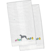 "Caroline's Treasures Scottish Deerhound Easter Emboidered Hand Towels, 26hx16w, Multicolor"