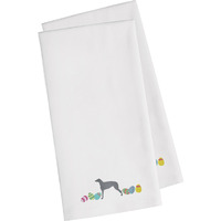 Caroline's Treasures CK1682WHTWE Scottish Deerhound Easter White Embroidered Kitchen Towel Set of 2
