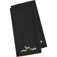 Caroline's Treasures CK1684BKTWE Shar Pei Easter Black Embroidered Kitchen Towel Set of 2