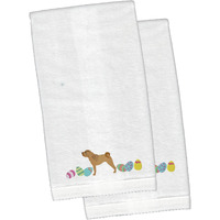 "Caroline's Treasures Shar Pei Easter Emboidered Hand Towels, 26hx16w, Multicolor"