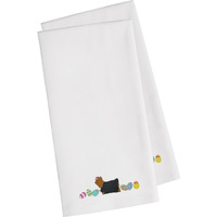 Caroline's Treasures CK1695WHTWE Yorkie Yorkshire Terrier Easter White Embroidered Kitchen Towel Set of 2