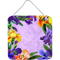 "Caroline's Treasures Irises Door Hanging Prints wall-decor, Multicolor"