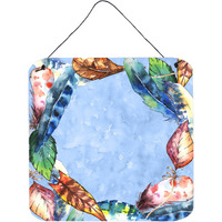 "Caroline's Treasures Feathers Door Hanging Prints wall-decor, Multicolor"