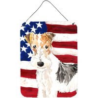 "Caroline's Treasures Patriotic USA Yorkie Yorkshire Terrier Door Hanging Prints wall-decor, Multicolor"