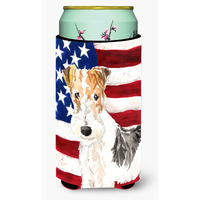 "Caroline's Treasures CK1707TBC Patriotic USA Yorkie Yorkshire Terrier Tall Boy Hugger cold-beverage-koozies, Multicolor"