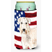 "Caroline's Treasures CK1709TBC Patriotic USA Wheaten Terrier Tall Boy Hugger cold-beverage-koozies, Multicolor"