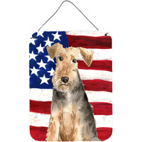"Caroline's Treasures Patriotic USA Welsh Terrier Door Hanging Prints wall-decor, Multicolor"
