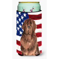 "Caroline's Treasures CK1721TBC Patriotic USA Newfoundland Tall Boy Hugger cold-beverage-koozies, Multicolor"