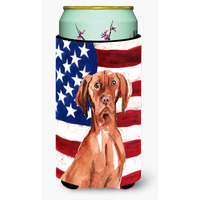 "Caroline's Treasures CK1729TBC Patriotic USA Vizsla Tall Boy Hugger cold-beverage-koozies, Multicolor"