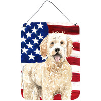 "Caroline's Treasures Patriotic USA Goldendoodle Door Hanging Prints wall-decor, Multicolor"
