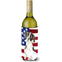 "Caroline's Treasures CK1732LITERK Patriotic USA English Pointer Wine Bottle Hugger cold-beverage-koozies, 750 ml, Multicolor"