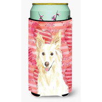 "Caroline's Treasures CK1745TBC Love a White Collie Tall Boy Insulator Hugger cold-beverage-koozies, Multicolor"