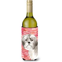 "Caroline's Treasures CK1751LITERK Love a Shih Tzu Puppy Wine Bottle Hugger cold-beverage-koozies, 750 ml, Multicolor"