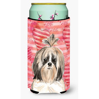 "Caroline's Treasures CK1752TBC Love a Shih Tzu Tall Boy Insulator Hugger cold-beverage-koozies, Multicolor"