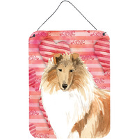 "Caroline's Treasures Love a Rough Collie Door Hanging Prints wall-decor, Multicolor"