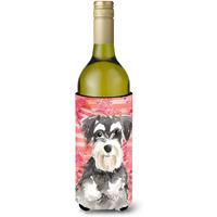 "Caroline's Treasures CK1759LITERK Love a Schnauzer #2 Wine Bottle Hugger cold-beverage-koozies, 750 ml, Multicolor"